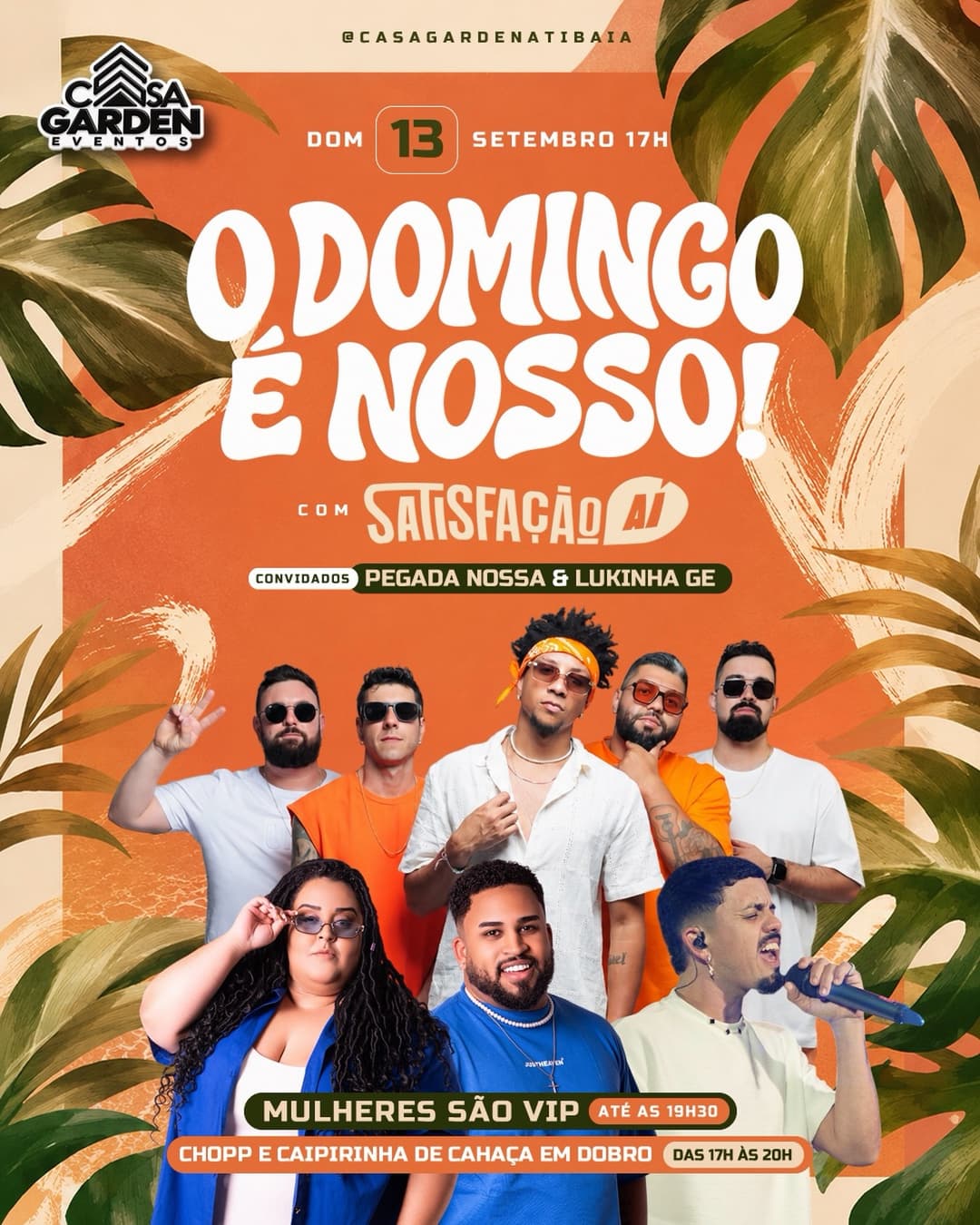 Flyer de Satisfação Aí, Grupo Pegada Nossa e Lukinha Ge