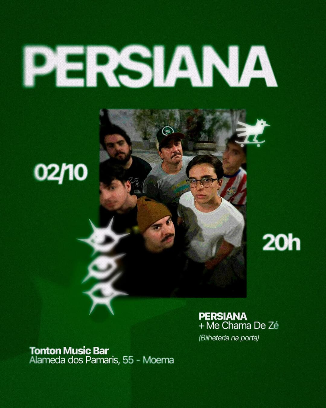 Flyer de Persiana e Me Chama de Zé