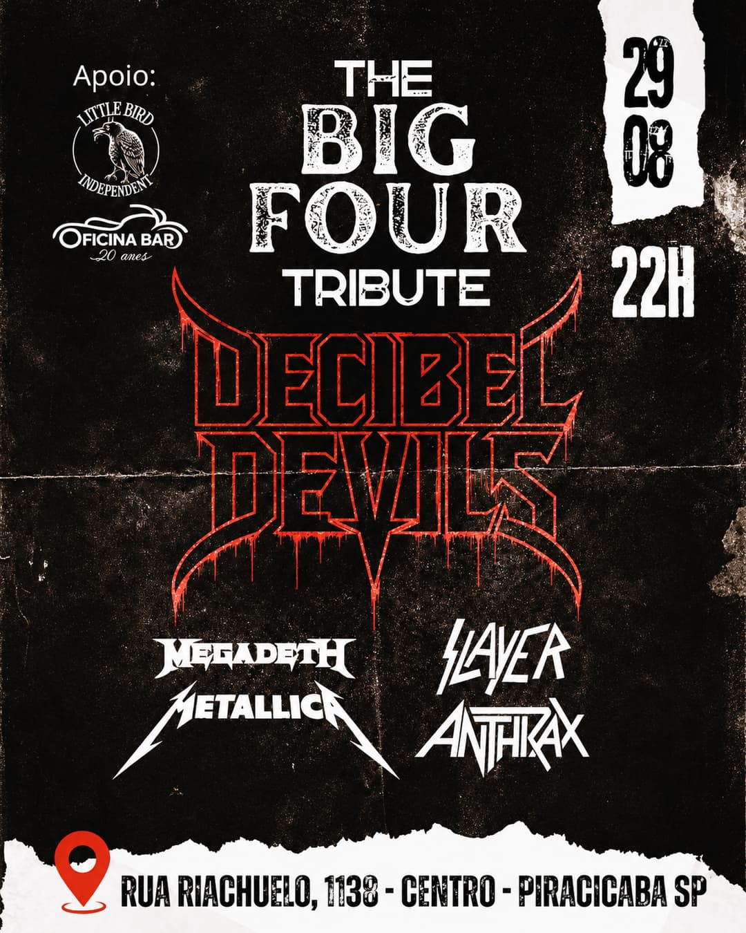 Flyer de Decibel Devils e Big 4