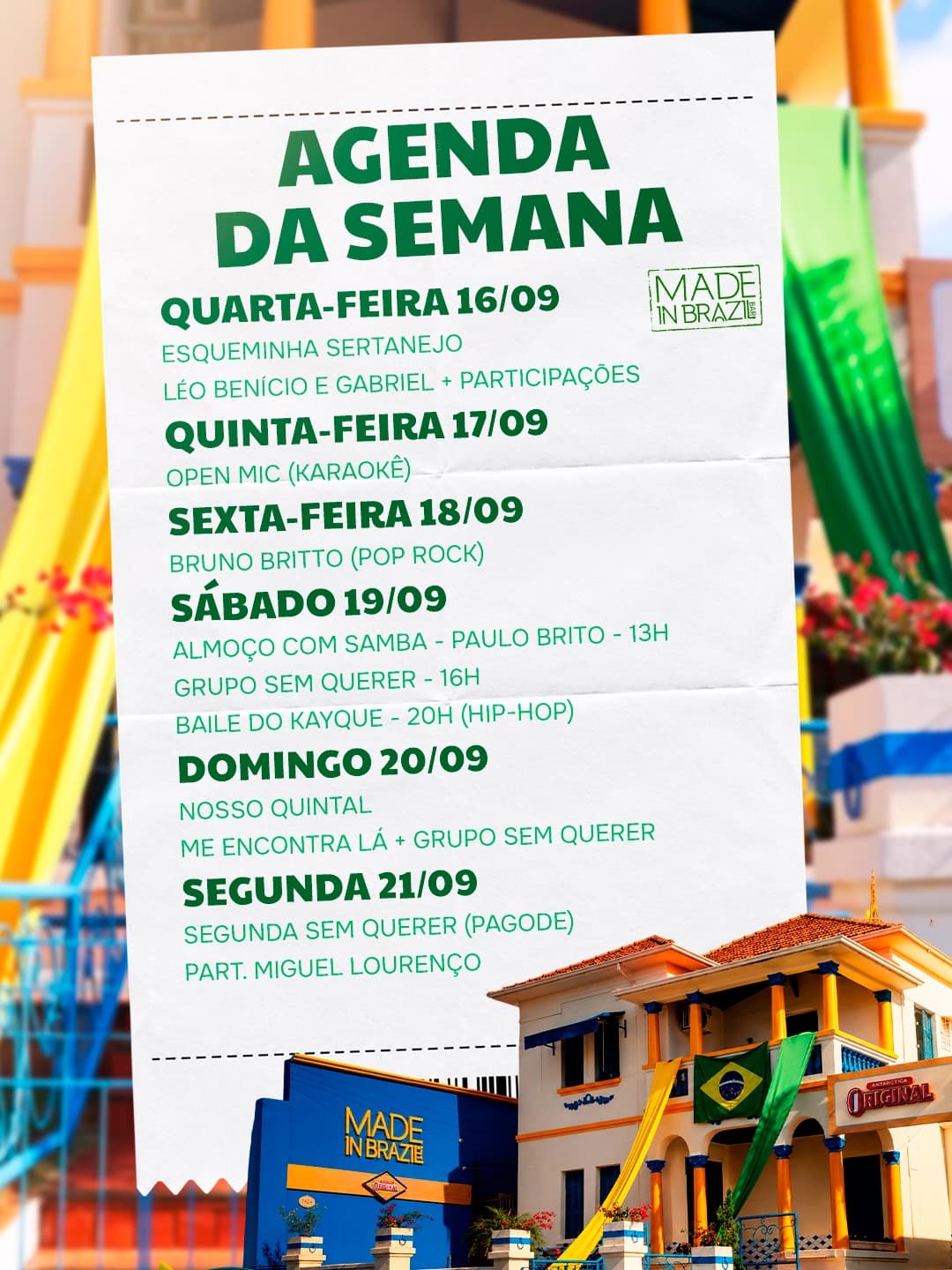 Flyer de onossoquintaloficial e Grupo Sem Querer