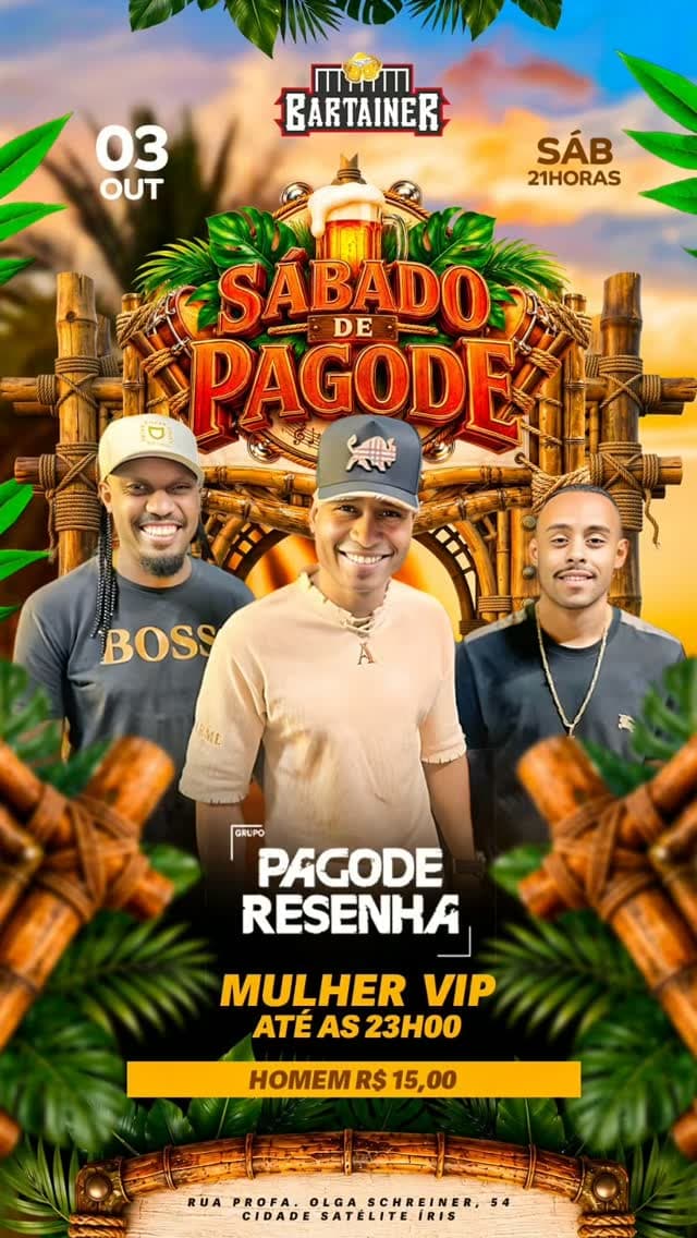 Flyer de Grupo Pagode Resenha