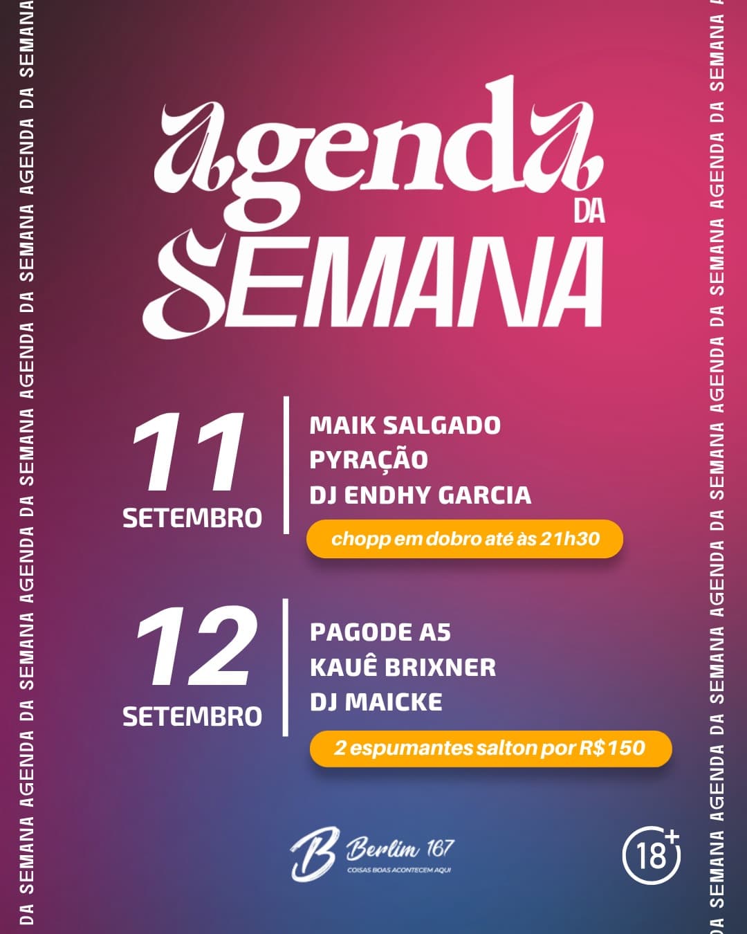 Flyer de Maik Salgado, Grupo Pyracão e Endhy Garcia
