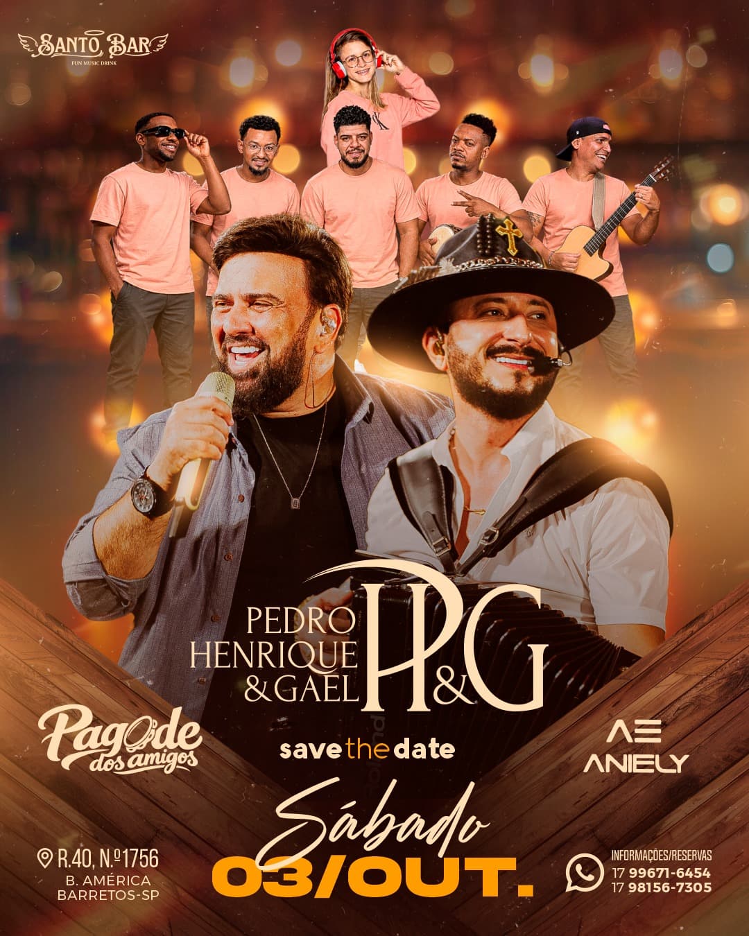 Flyer de PAGODE DOS AMIGOS e Aniely