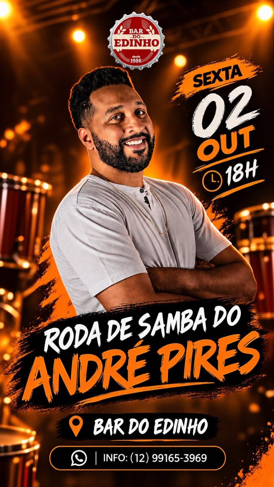 Flyer de Roda de Samba do André Pires