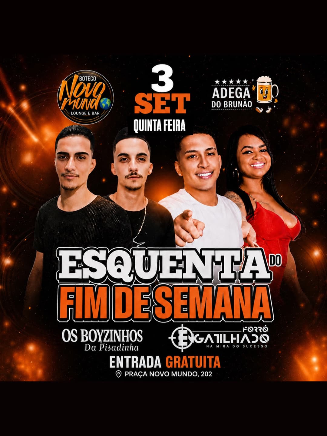 Flyer de BANDA FORRÓ ENGATILHADO e Os Boyzinho da Pisadinha