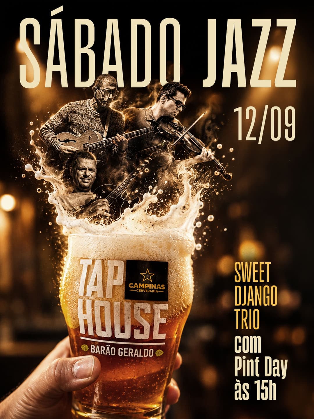 Flyer de Sweet Django Trio e Jazz Manouche