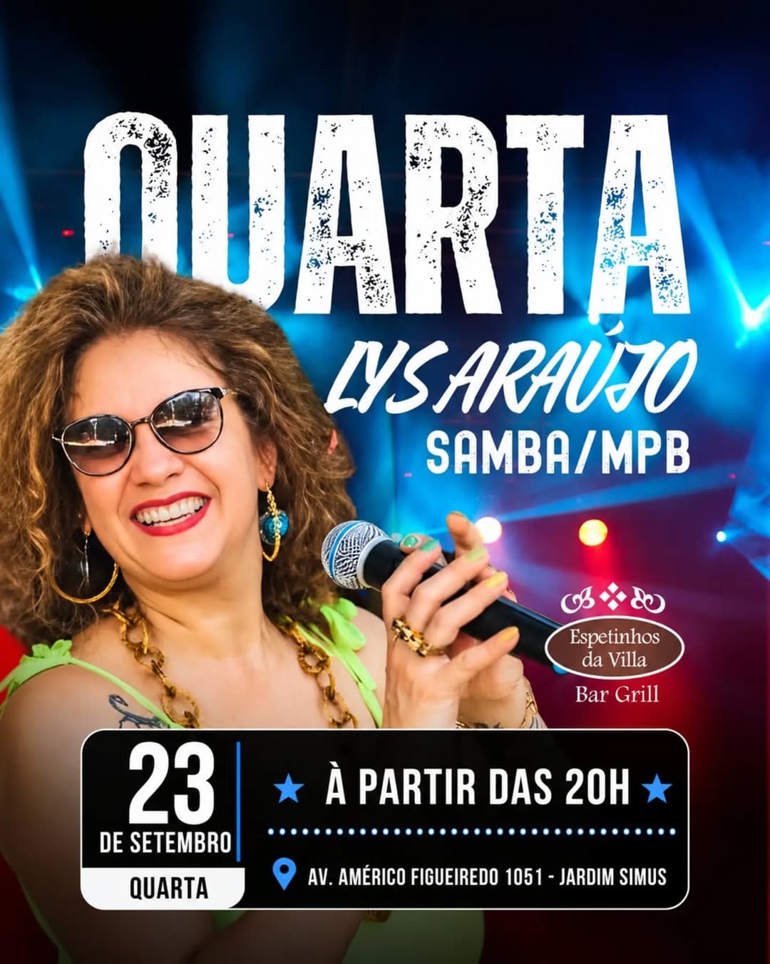 Flyer de Lys Araújo e Josué