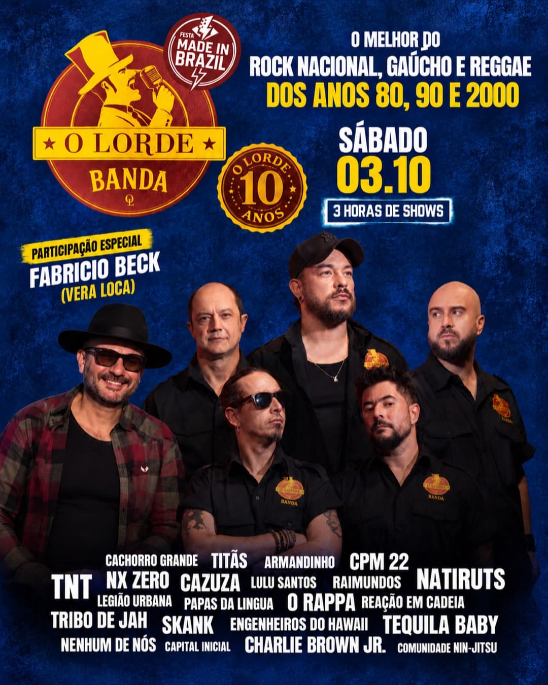 Flyer de Fabricio Beck e Banda do Lorde