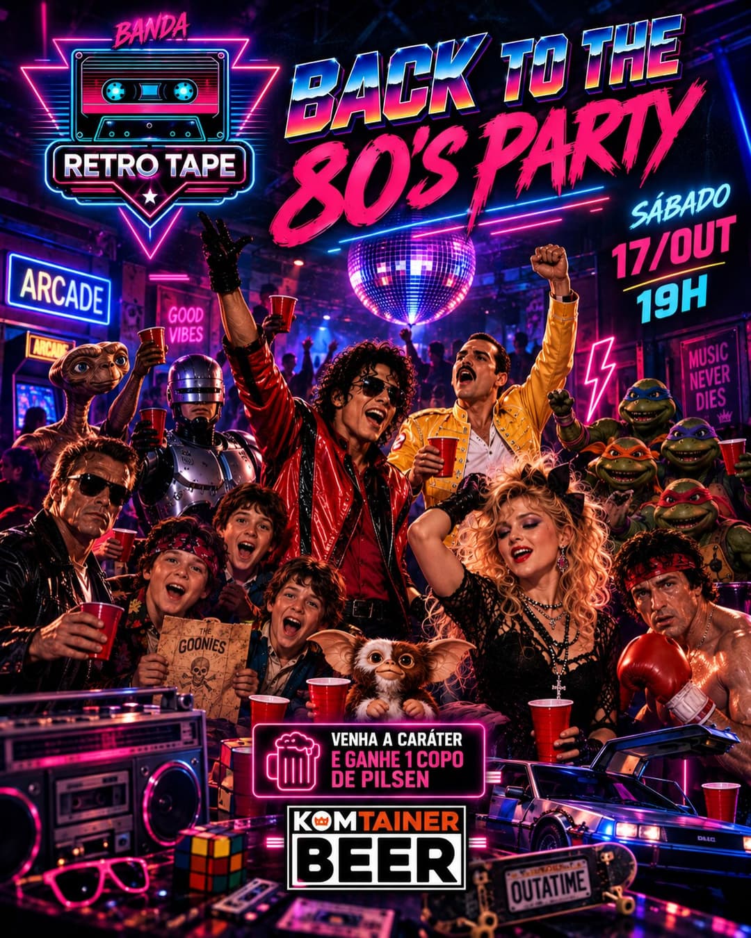 Flyer de Banda Retrotape