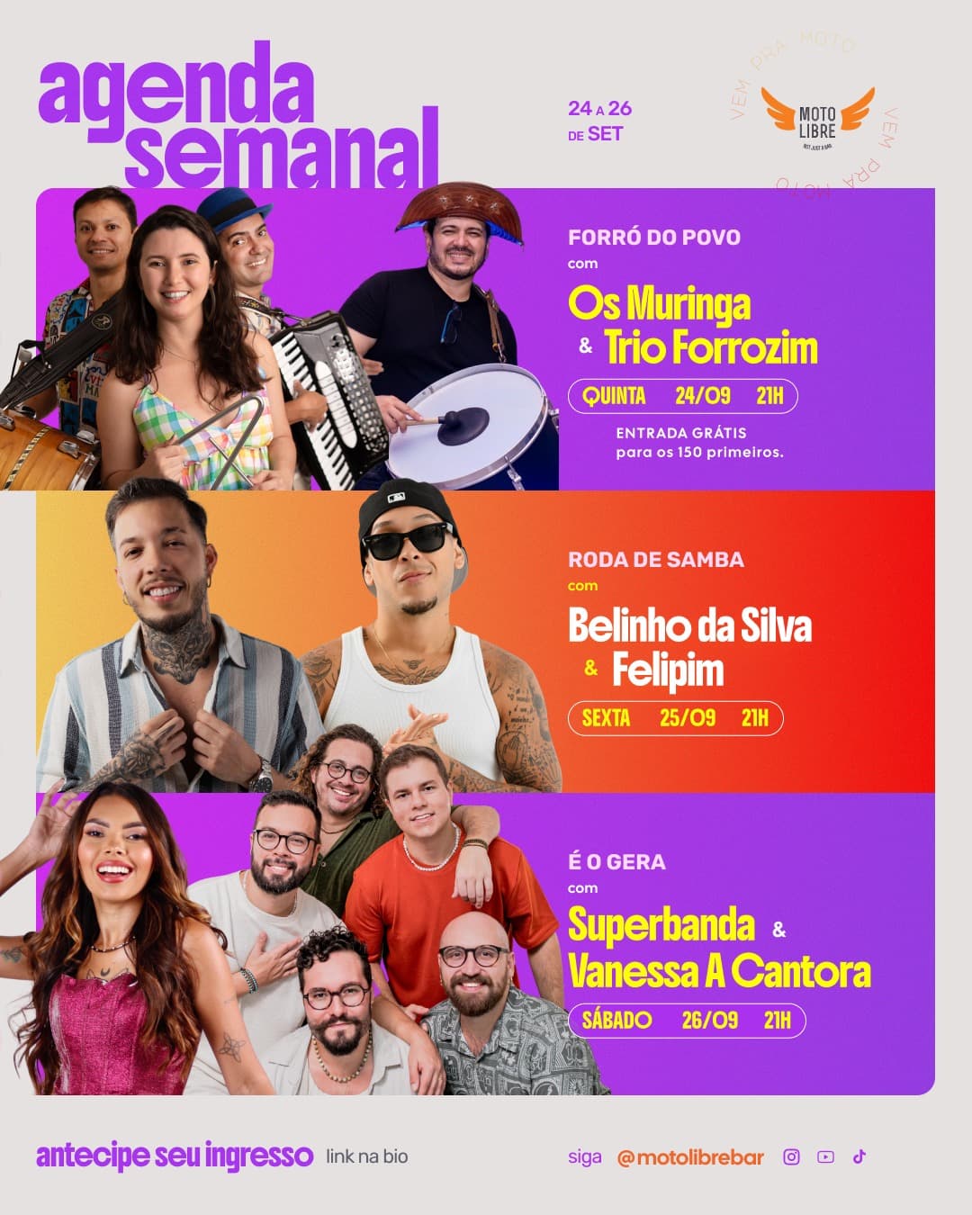 Flyer de Belinho da Silva e Felipim