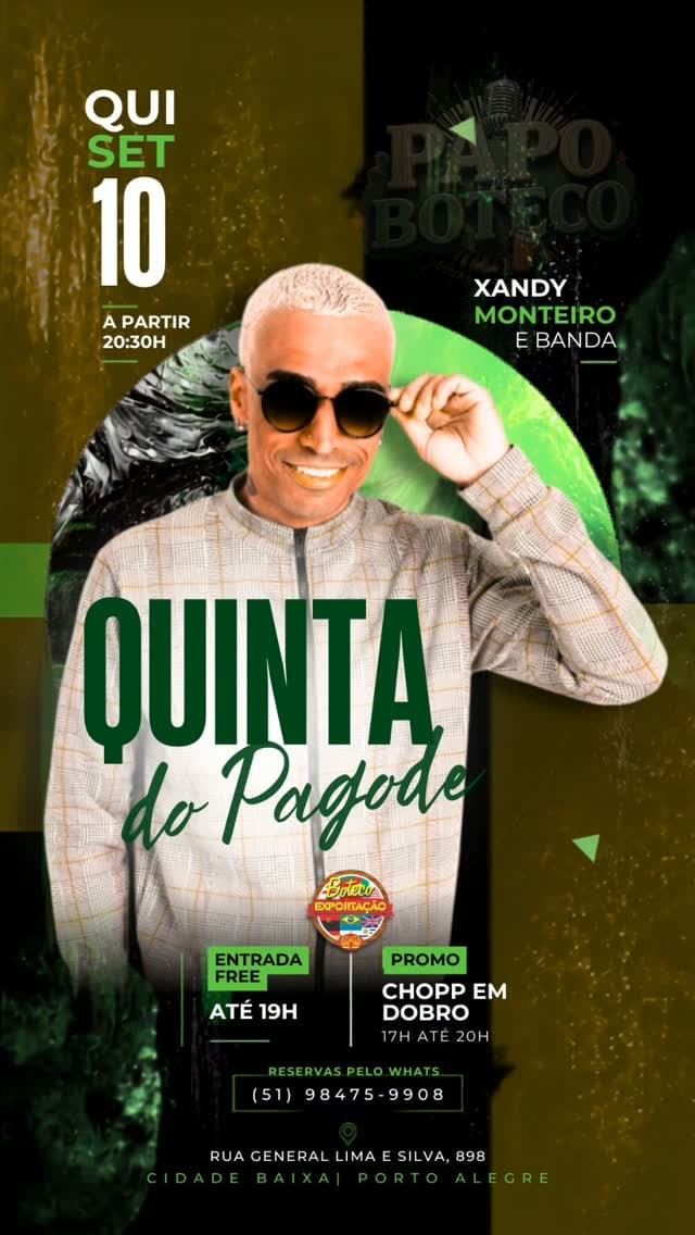 Flyer de Xandy Monteiro