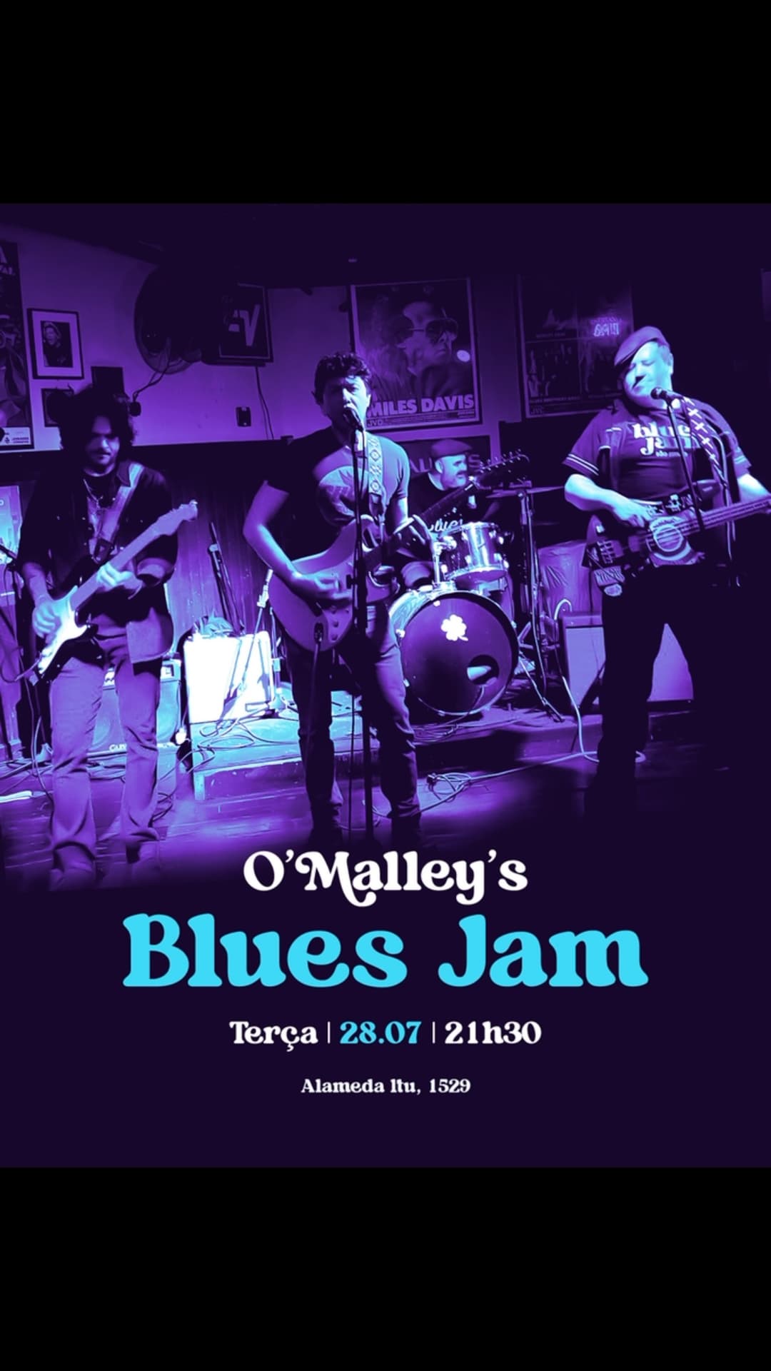 Flyer de Blues Jam SP, Jamilia Anderson e Ziggy Stardust