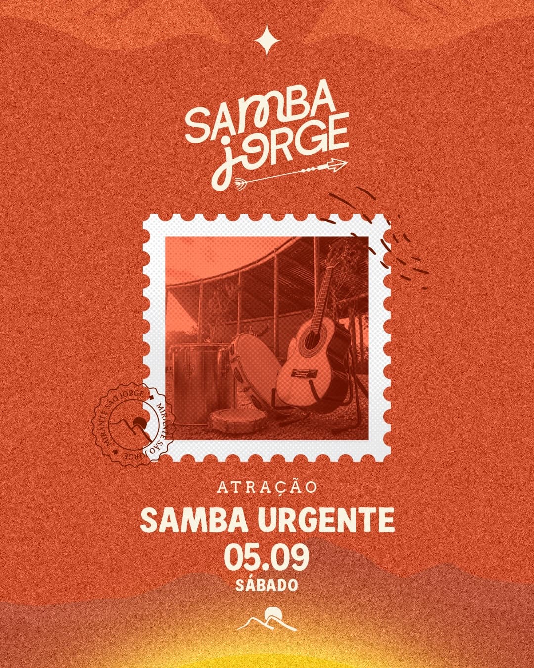 Flyer de Samba Jorge e Samba Urgente
