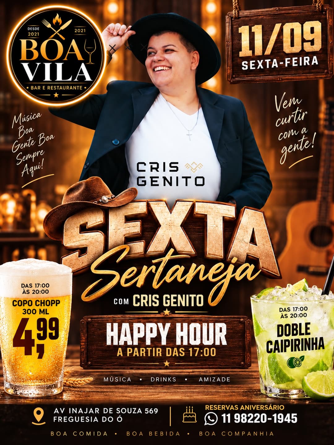 Flyer de Cris Genito