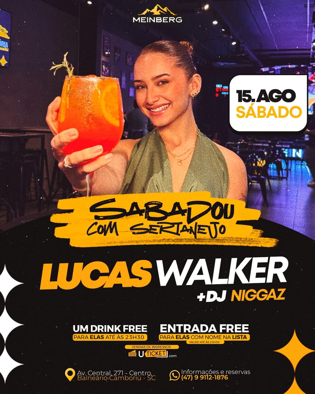 Flyer de Lucas Walker e DJ Niggaz