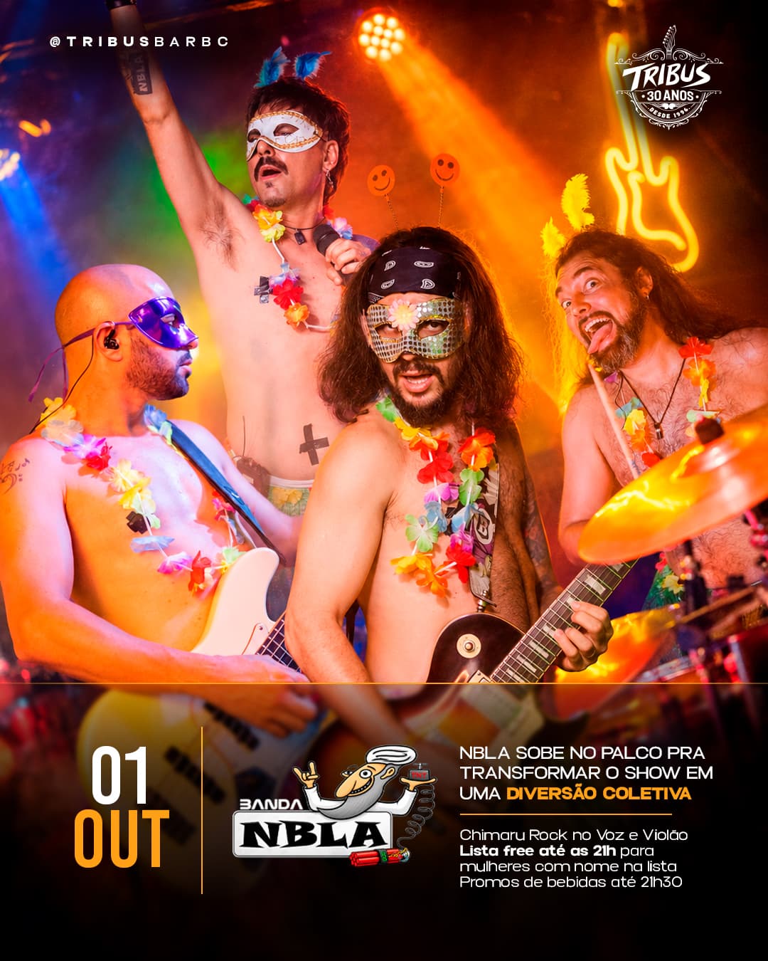 Flyer de NBLA e Chimaru Rock