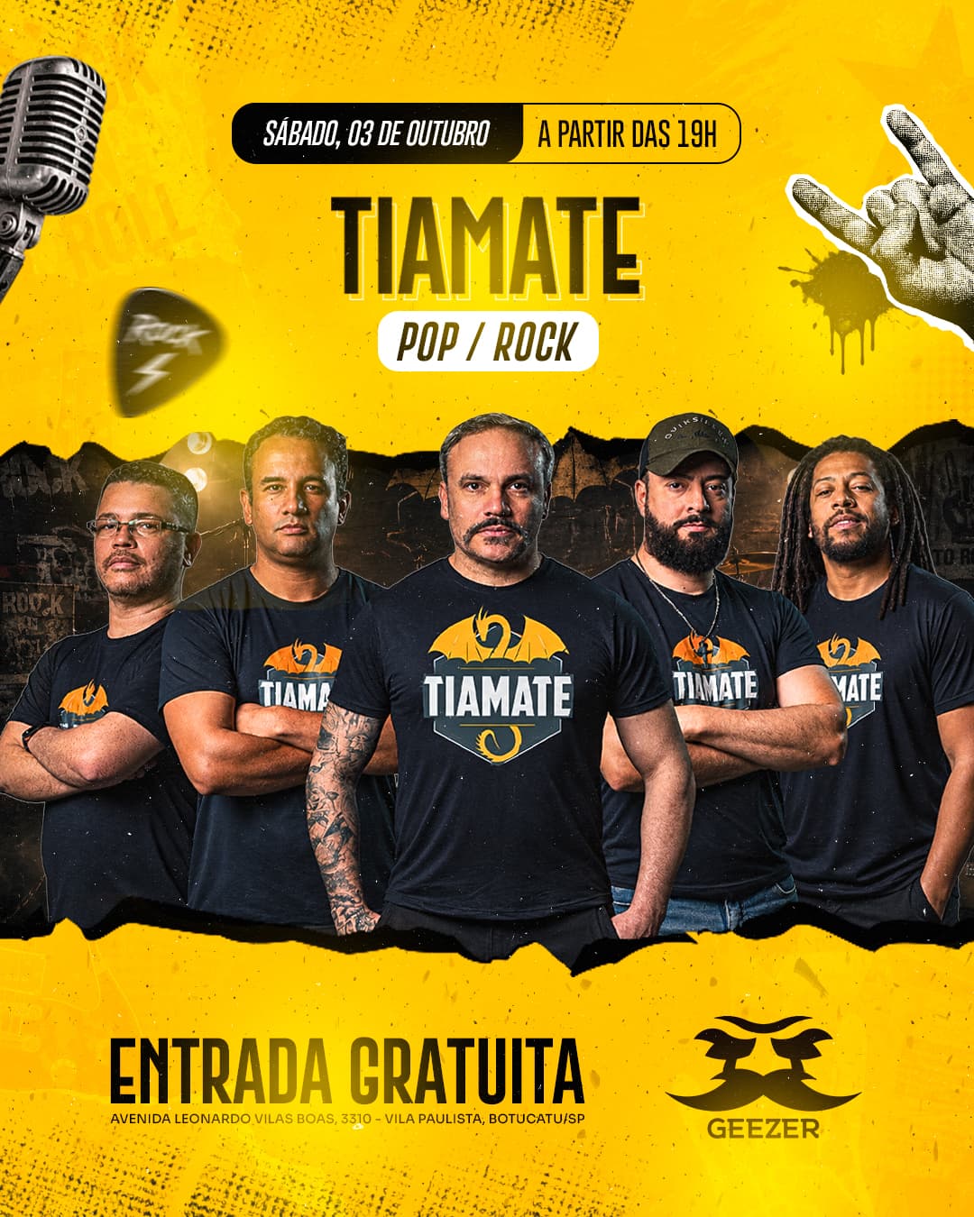 Flyer de Banda Tiamate