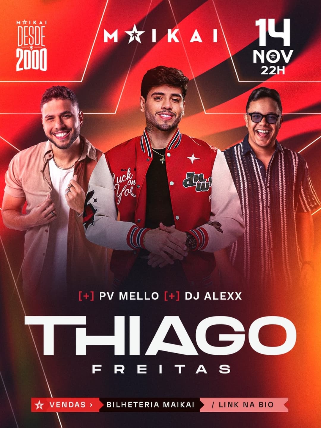 Flyer de PV Mello, Alexx e thiagofreitasofc