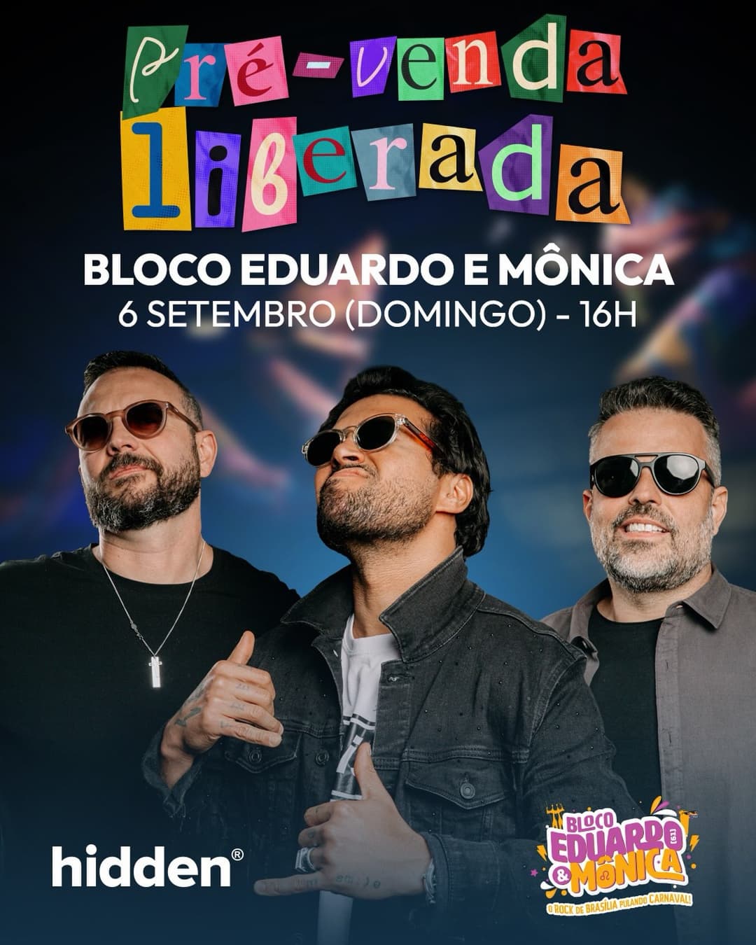 Flyer de Bloco Eduardo e Mônica