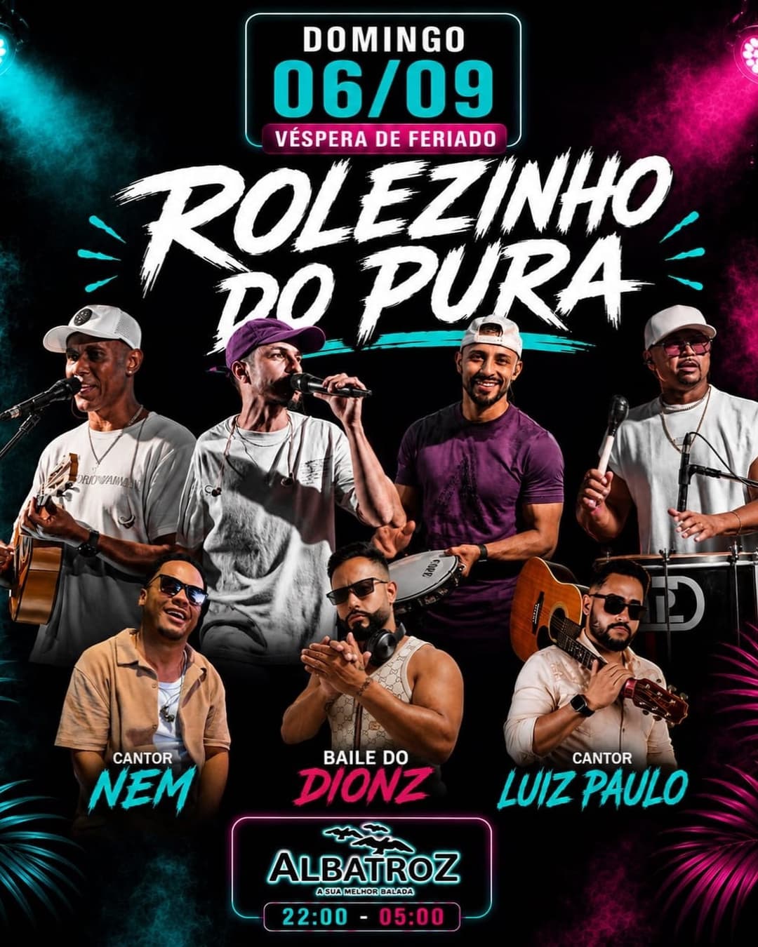 Flyer de Pura Levada Oficial, Luiz Paulo e mais 3 artistas