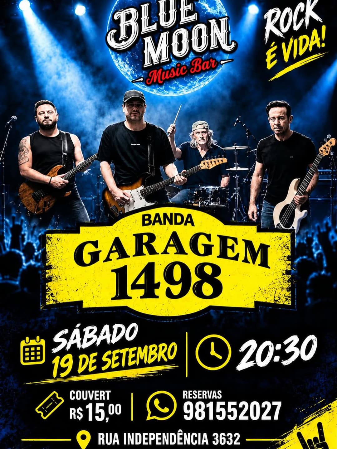 Flyer de Banda Garagem 1498