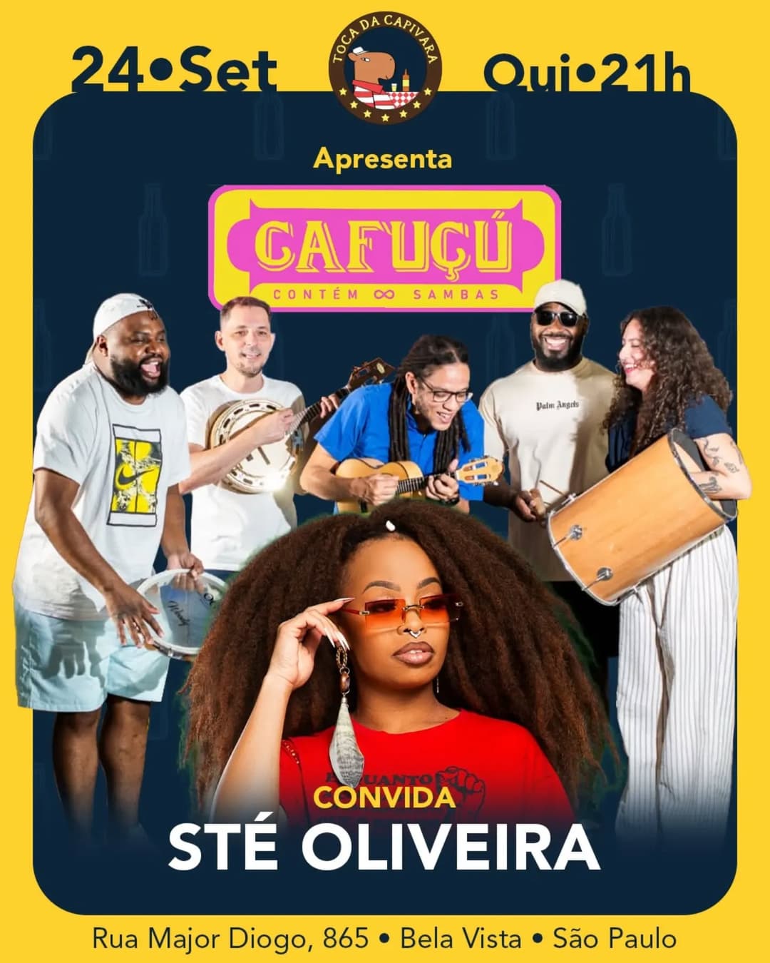 Flyer de Samba Cafuçú e steoliveirareal