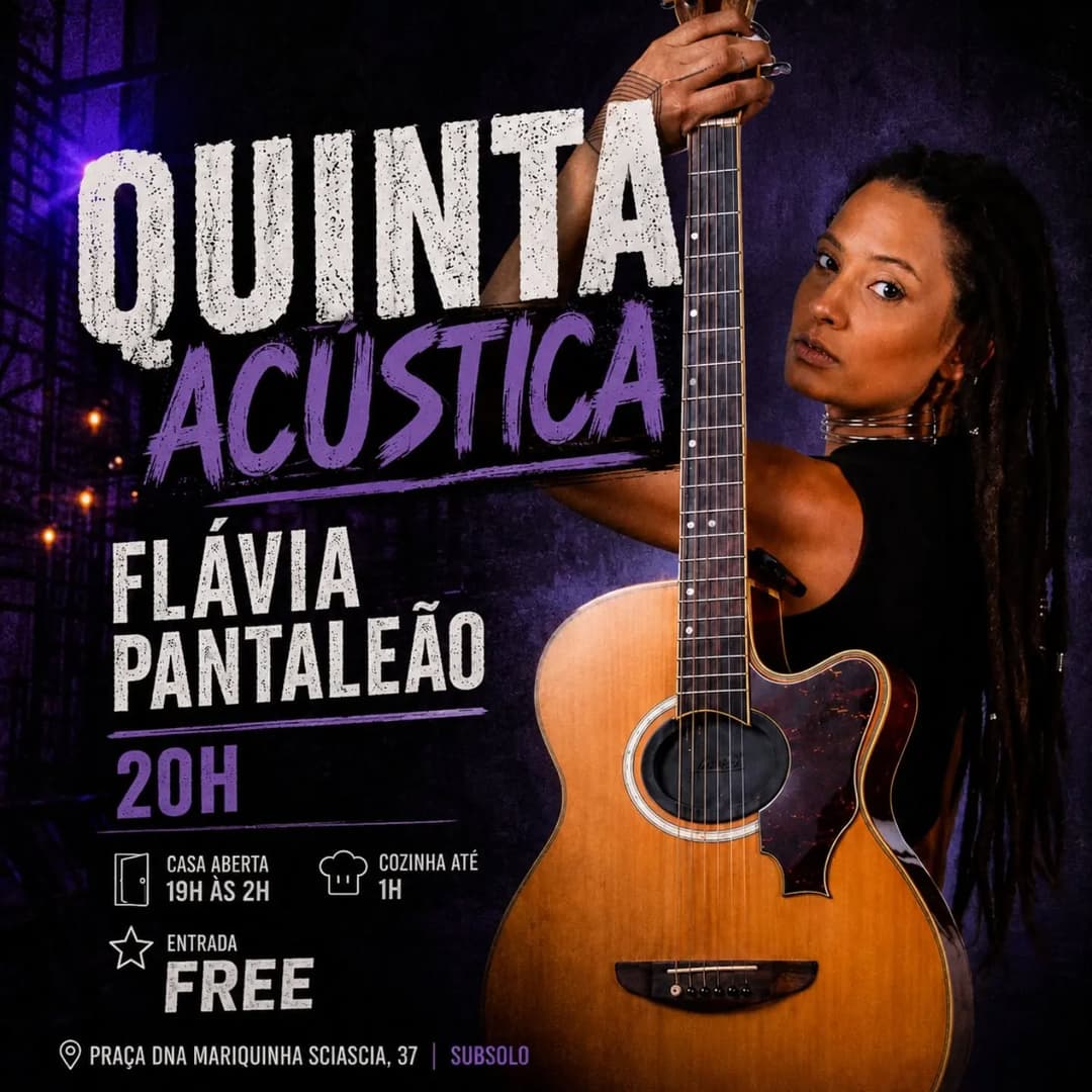 Flyer de Flávia Pantaleão