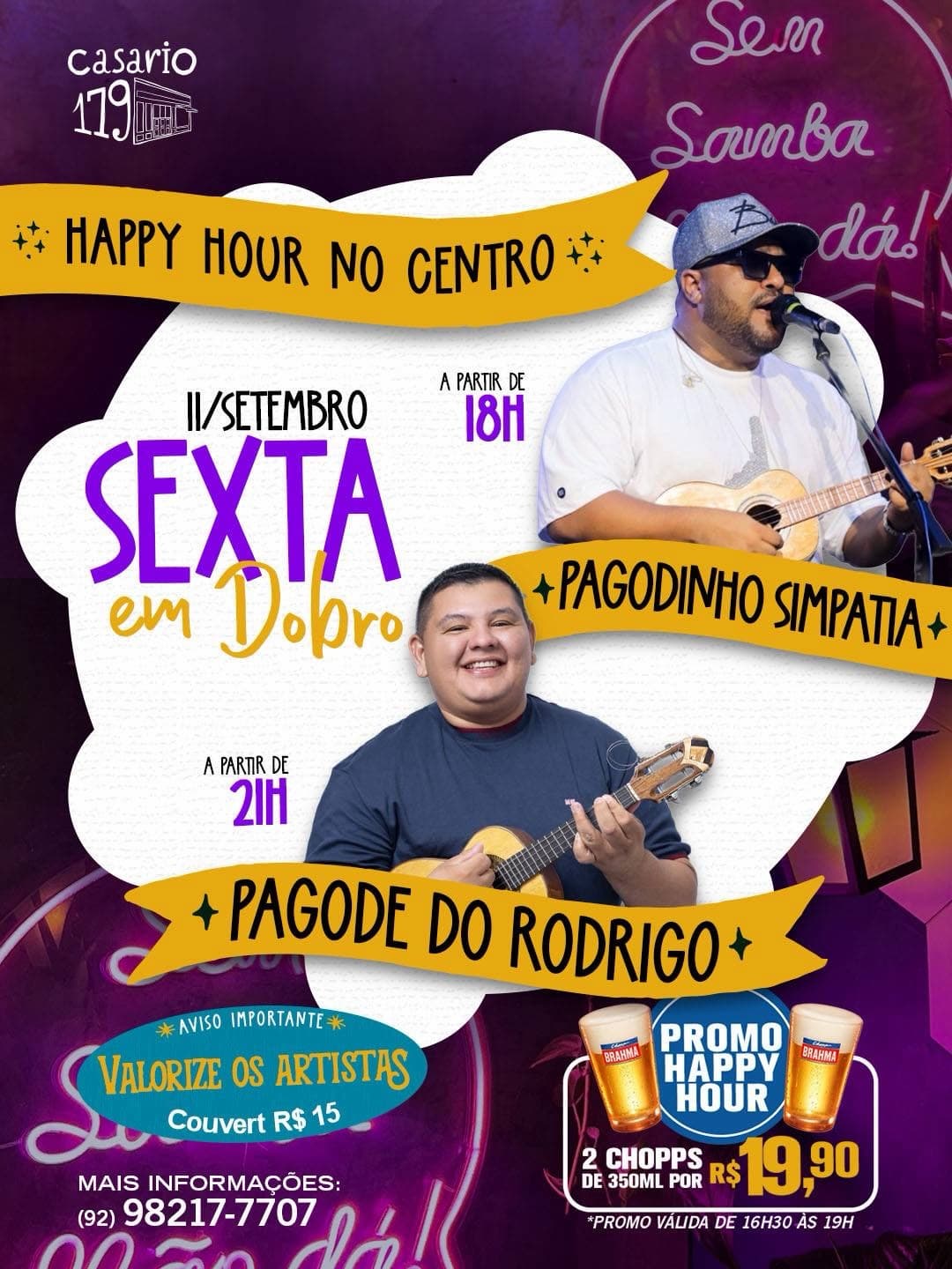 Flyer de Deixa em Off e Zé Mario