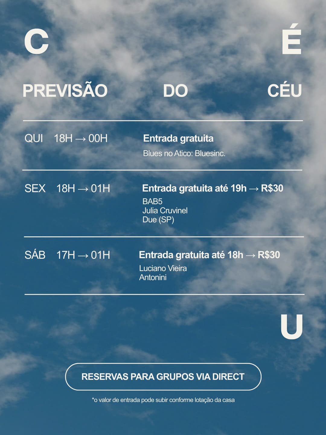 Flyer de Antonini e Luciano Vieira
