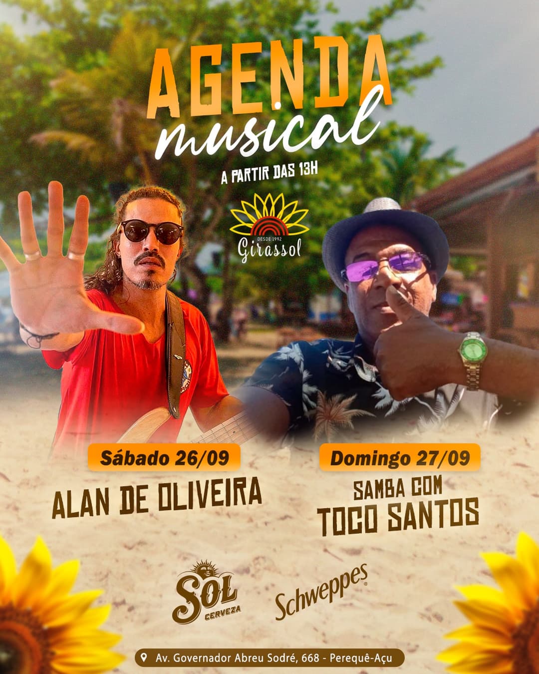 Flyer de Toco Santos