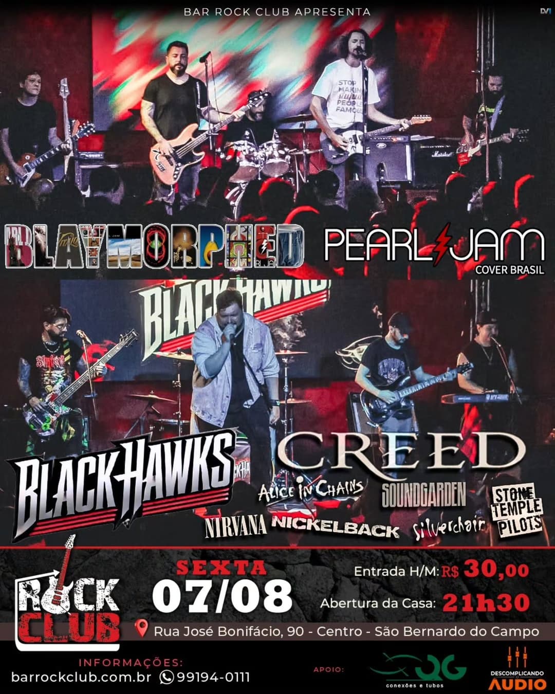 Flyer de Black Hawks e Blaymorphed