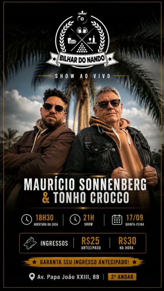 Flyer de Maurício Sonnenberg e Tonho Crocco
