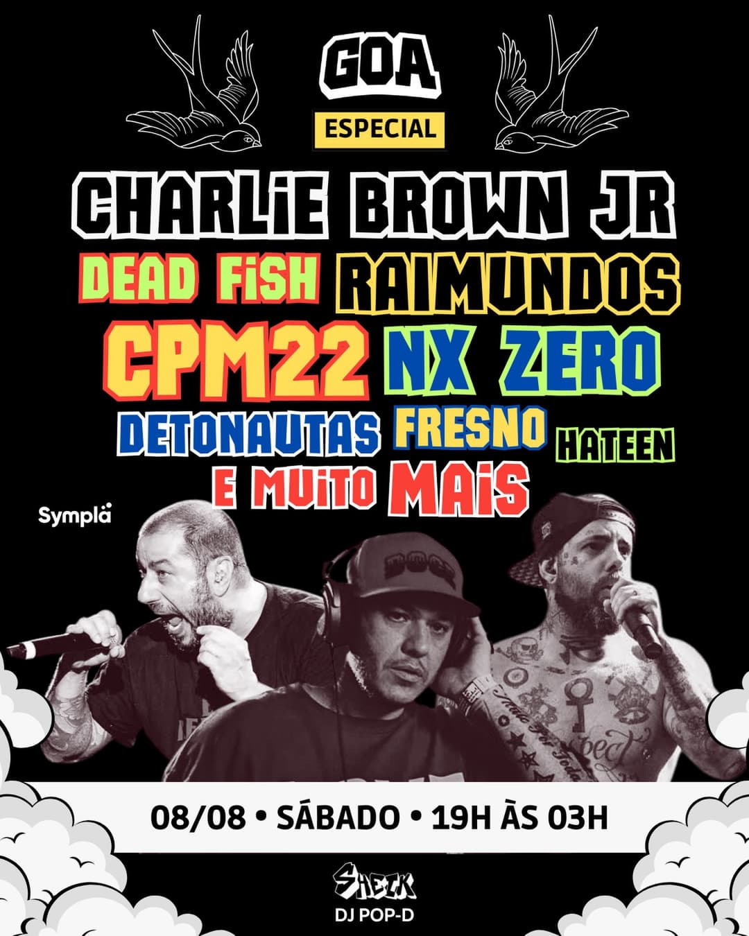Flyer de Dead Fish e Hateen