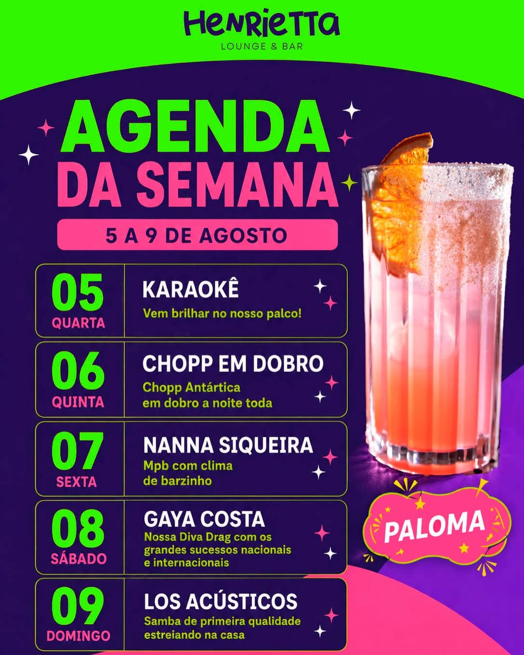 Flyer de Nanna Siqueira