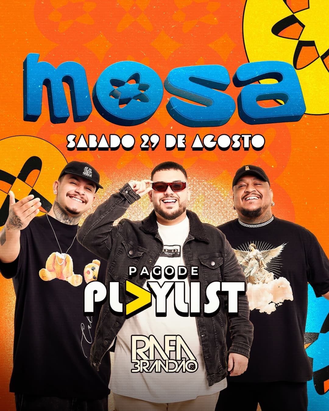 Flyer de Grupo Pagode Playlist e Dj Rafa Brandão