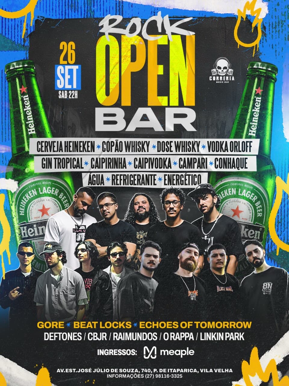 Flyer de Beat Locks, Gore e Echoes of Tomorrow