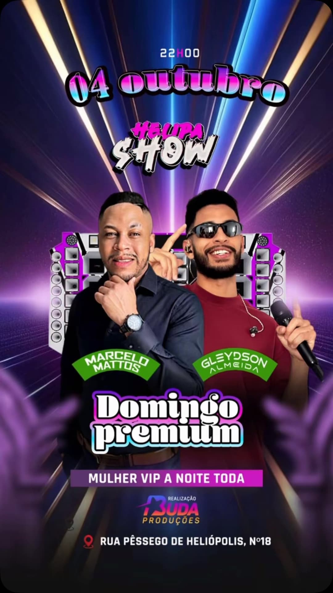 Flyer de Marcelo Mattos e É o Ga, Tá?!