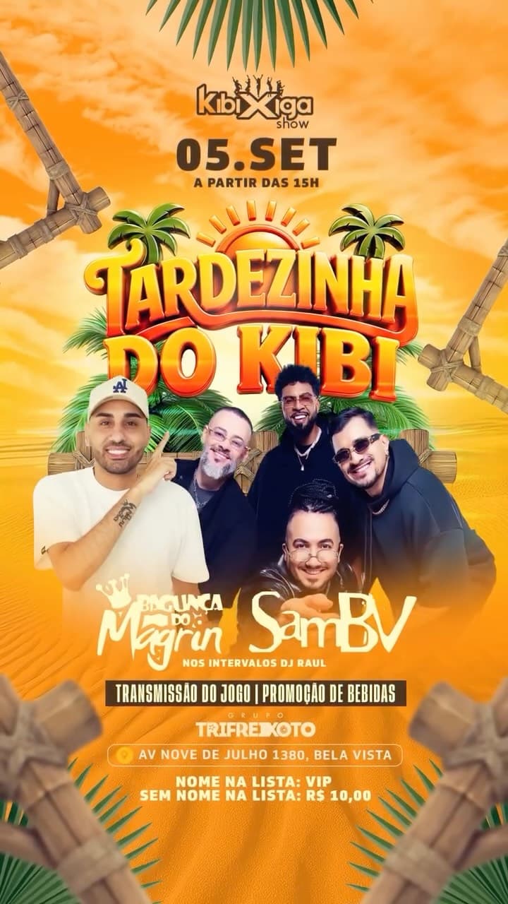 Flyer de Bagunça do Magrin e SamBV