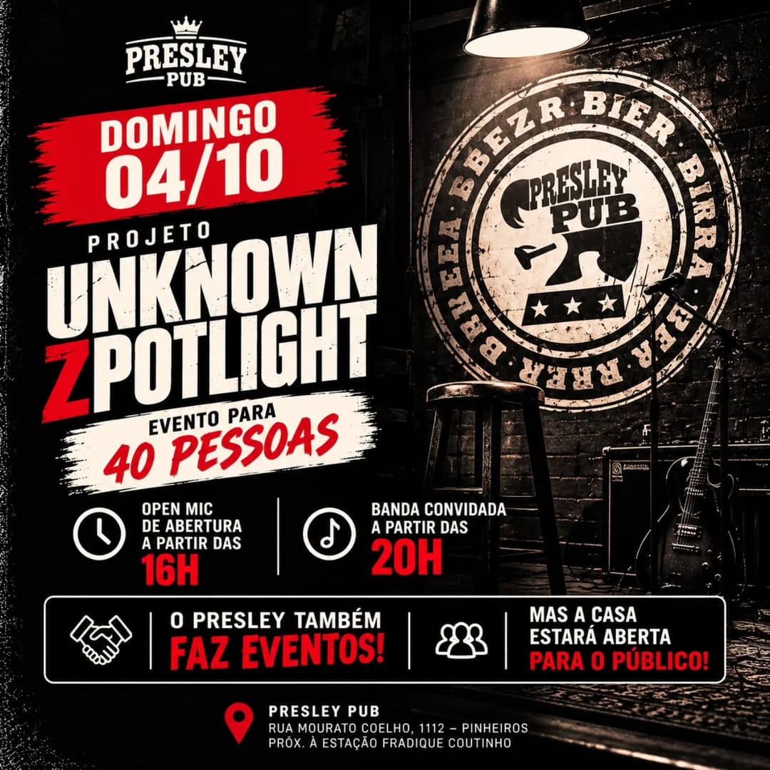 Flyer de Projeto Unknown Zpotlight