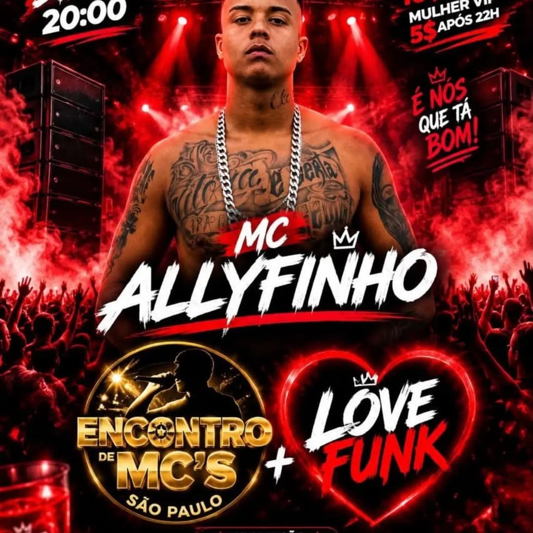Flyer de MC Allyfinho e DJ Isaque MPC