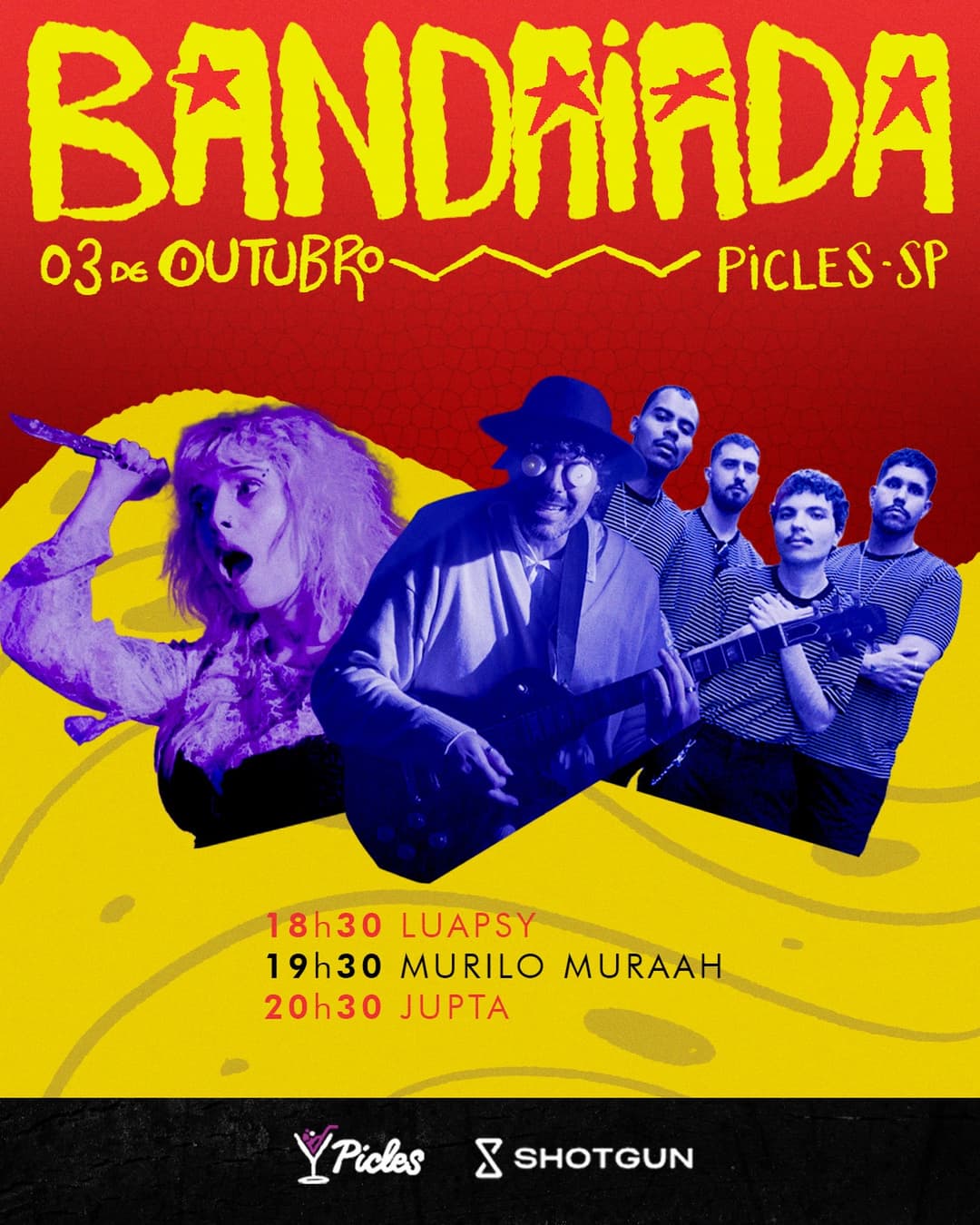 Flyer de Jupta, LUAPSY e Murilo Muraah