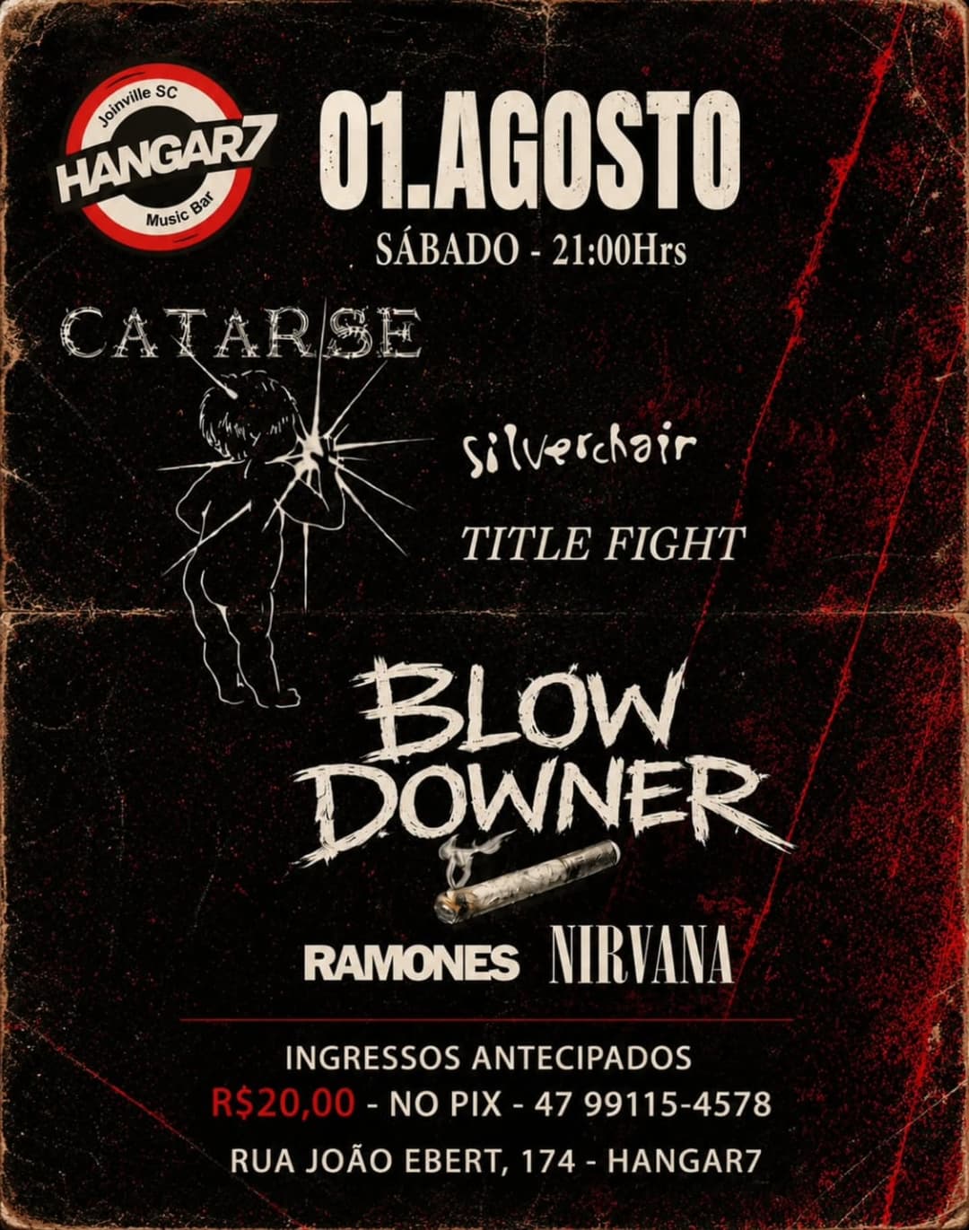Flyer de Blow Downer e Catarse
