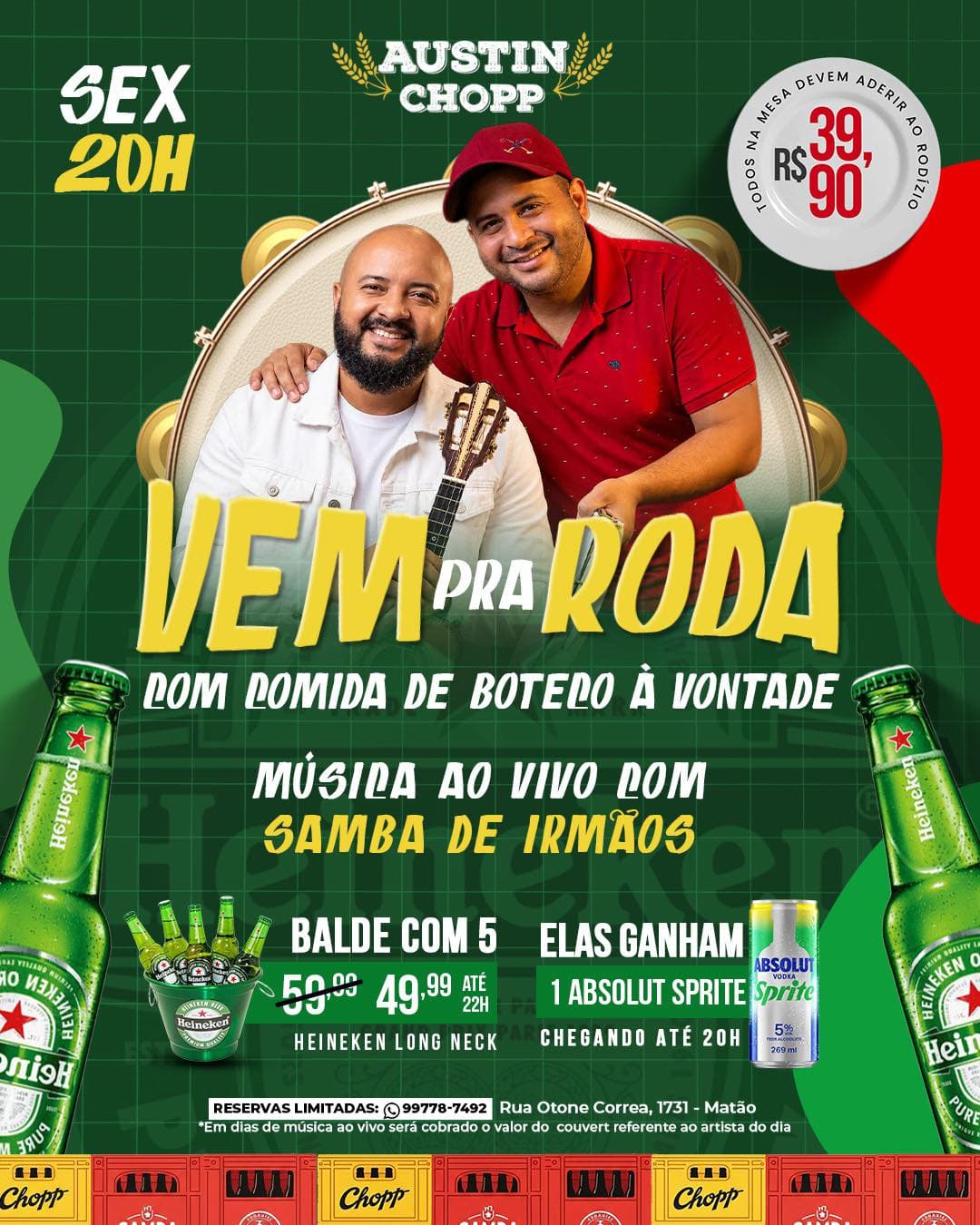 Flyer de Samba de Irmãos