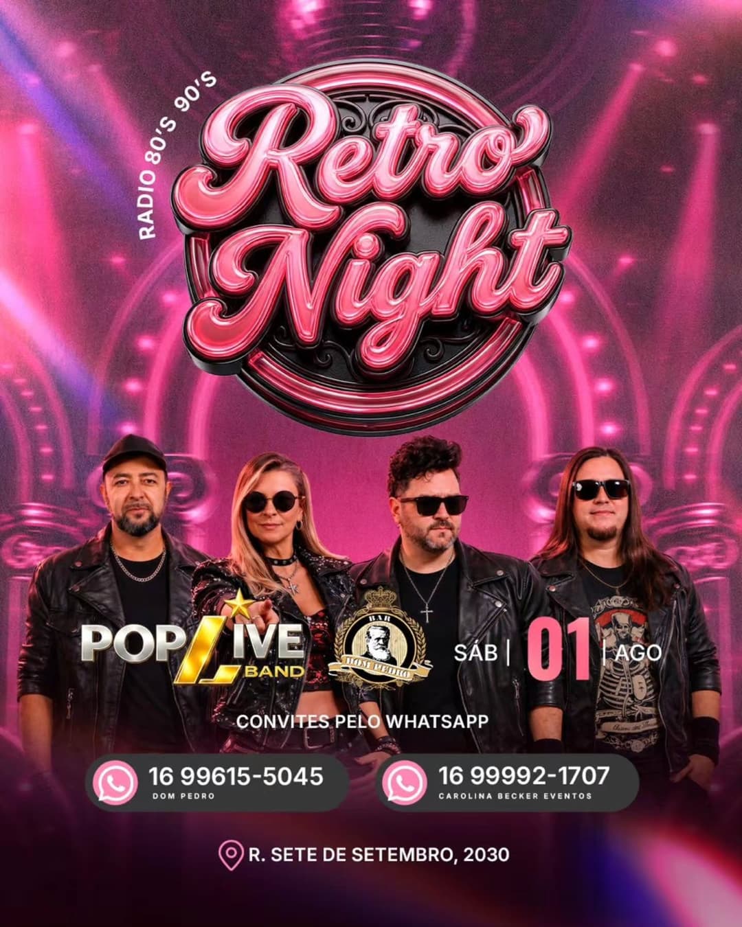 Flyer de Pop Live e Grupo Nós