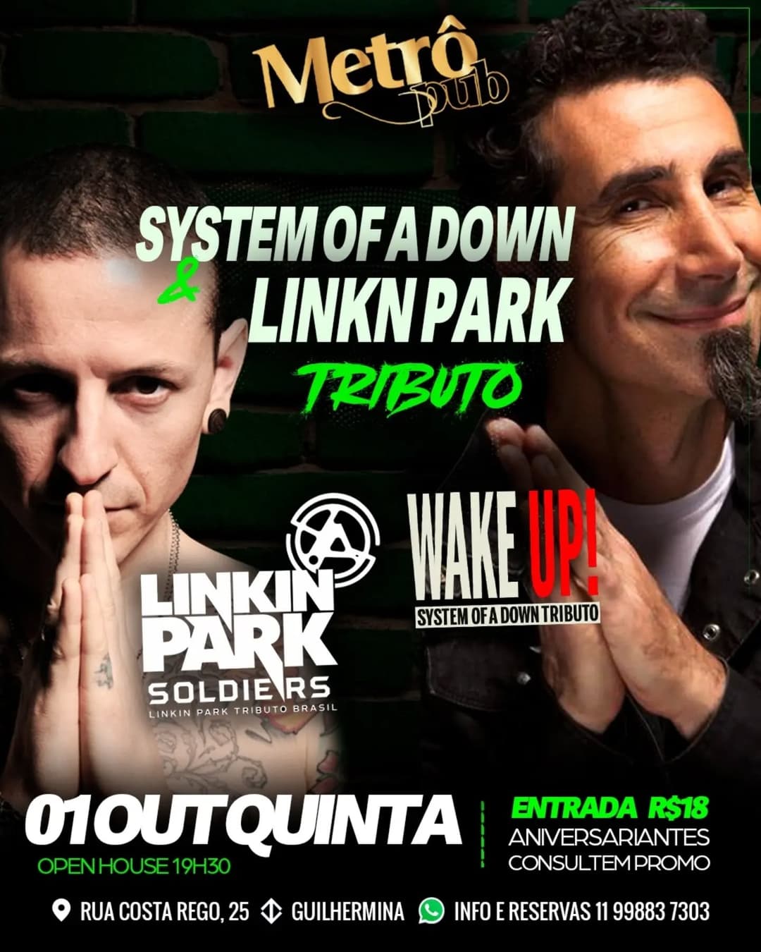 Flyer de Wake Up e Soldiers