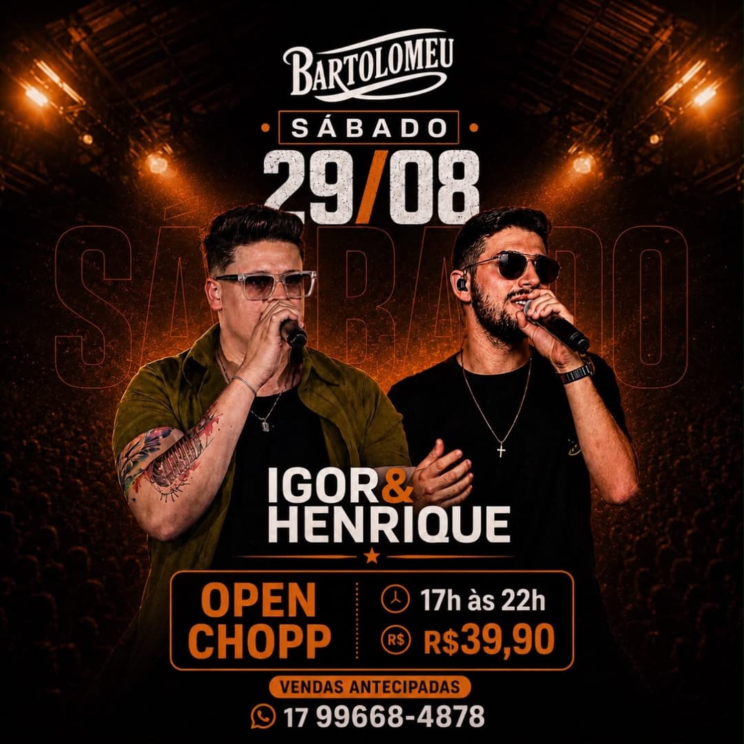 Flyer de Igor & Henrique