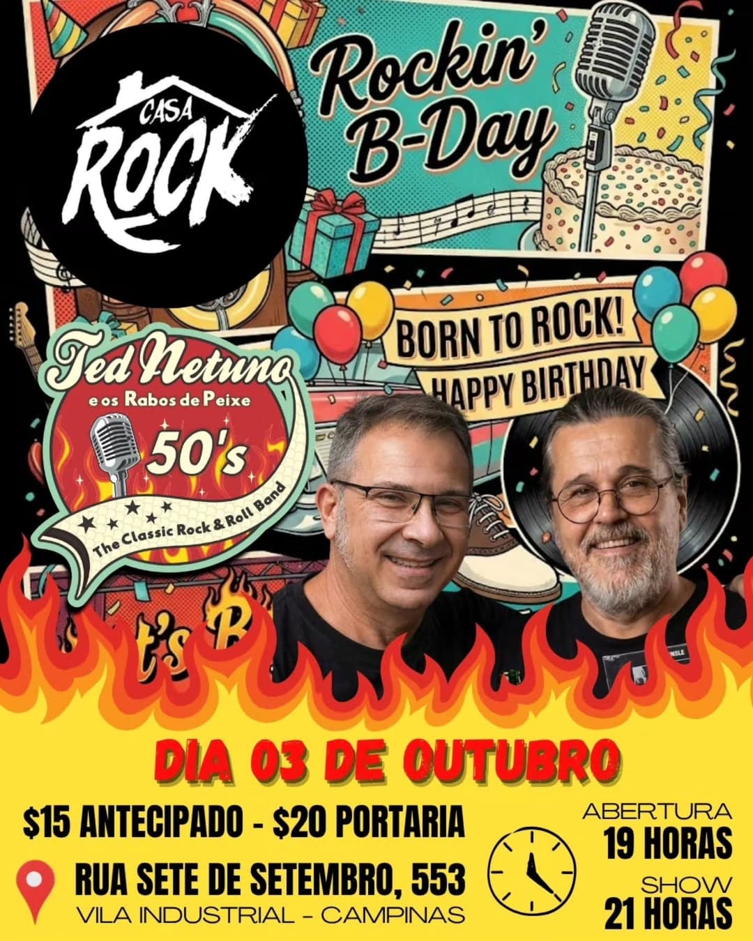 Flyer de Ted Netuno e os Rabos de Peixe
