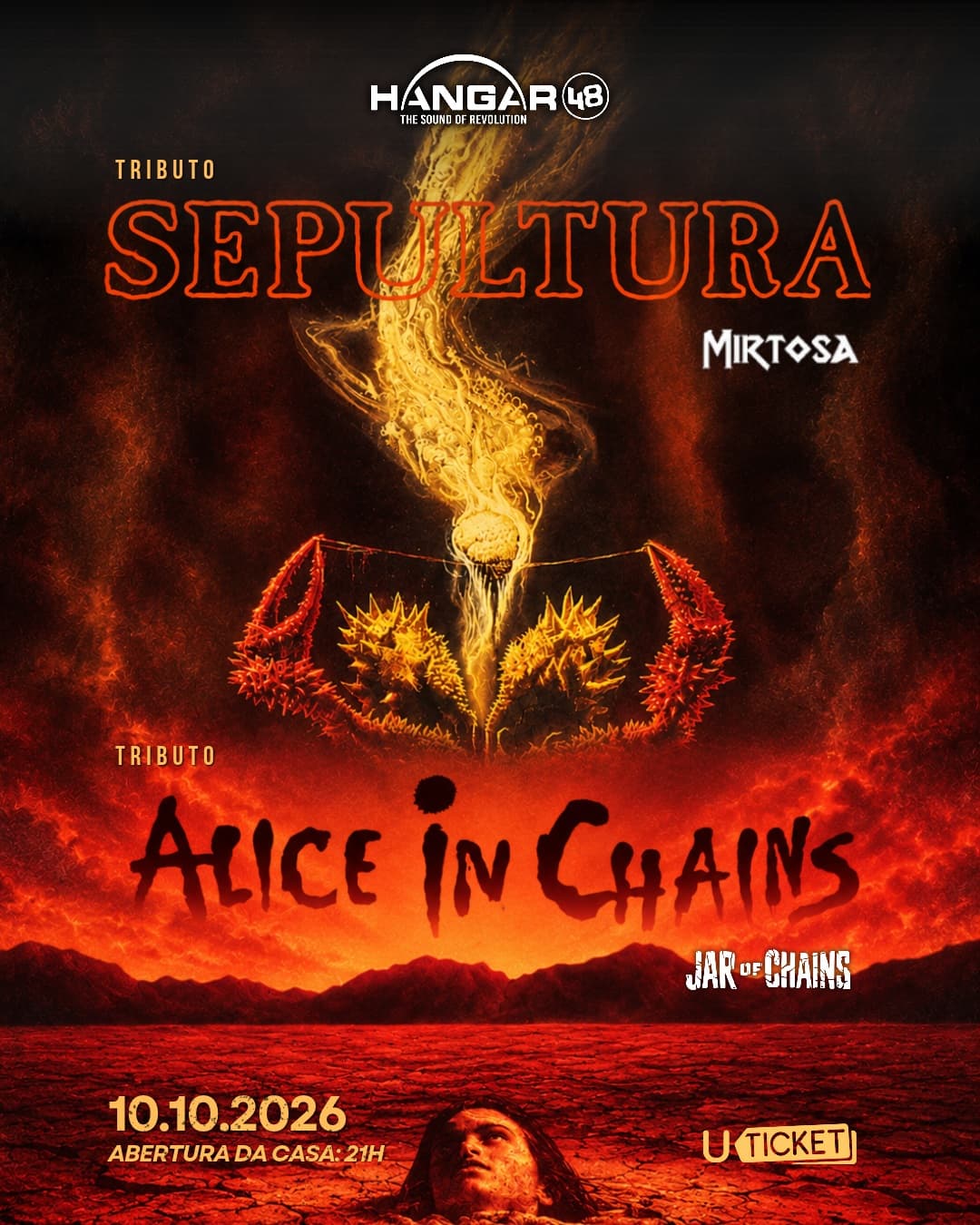 Flyer de Mirtosa e Jar of Chains