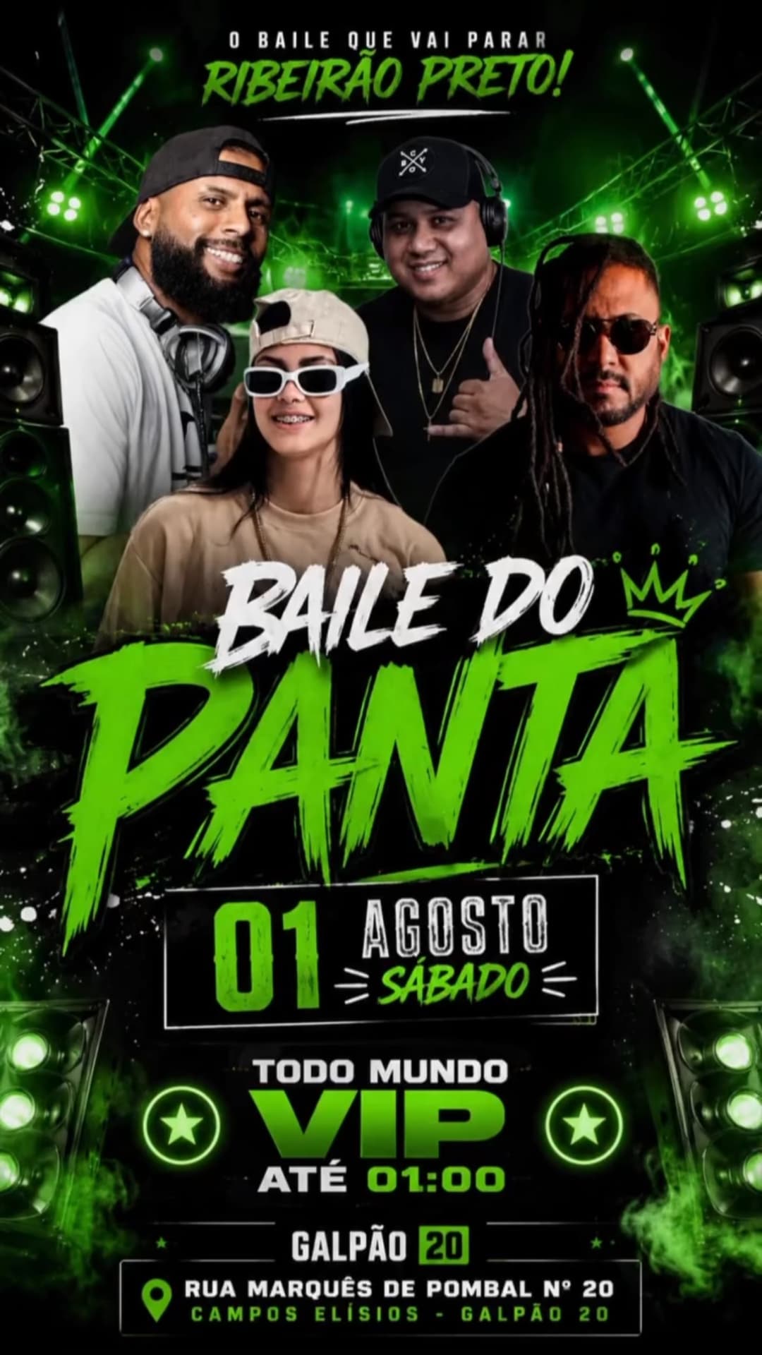 Flyer de DJ Bolinha, DJ Denis, DJ Gasparino e DJ Rodrigo Cruz