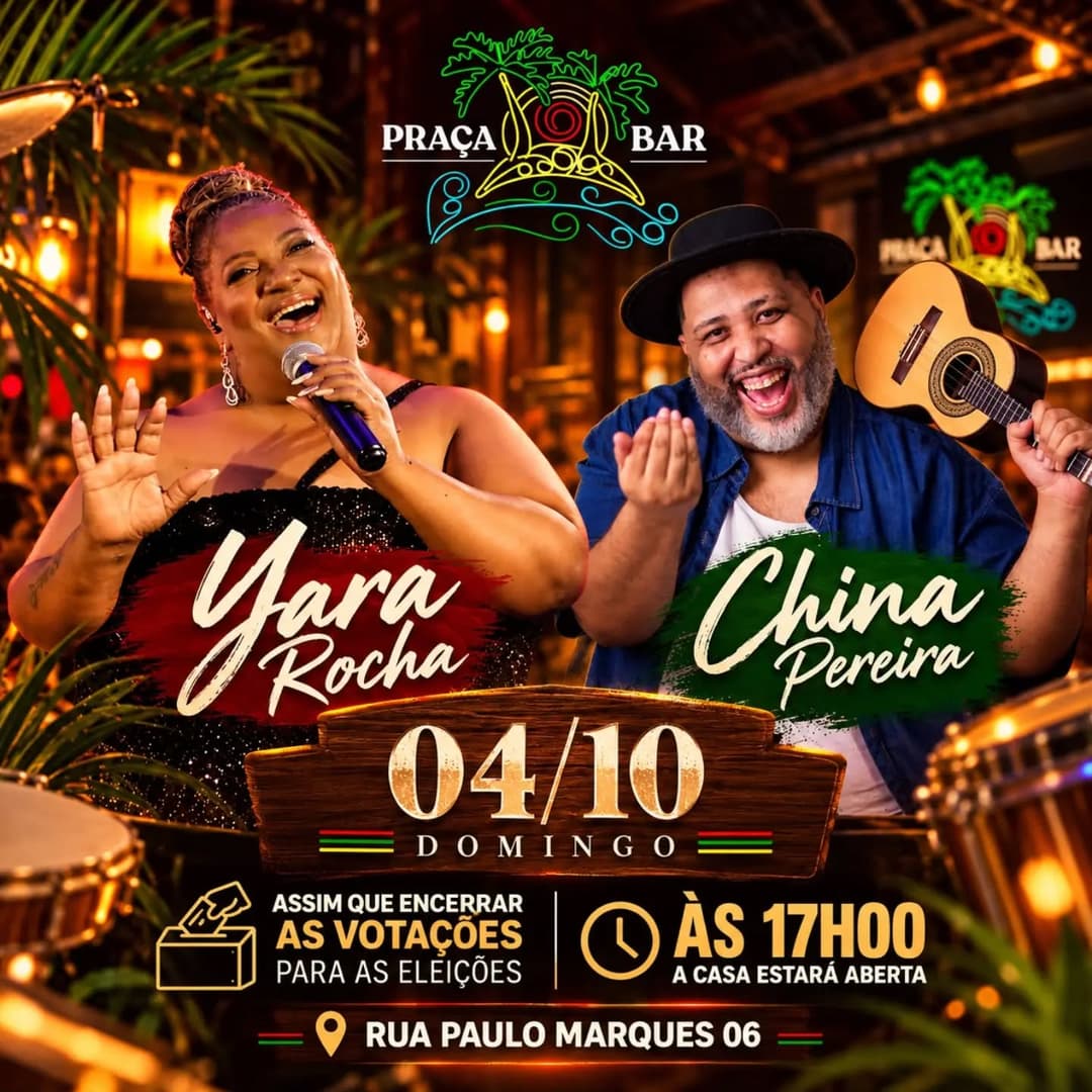 Flyer de China Pereira e Yara Rocha